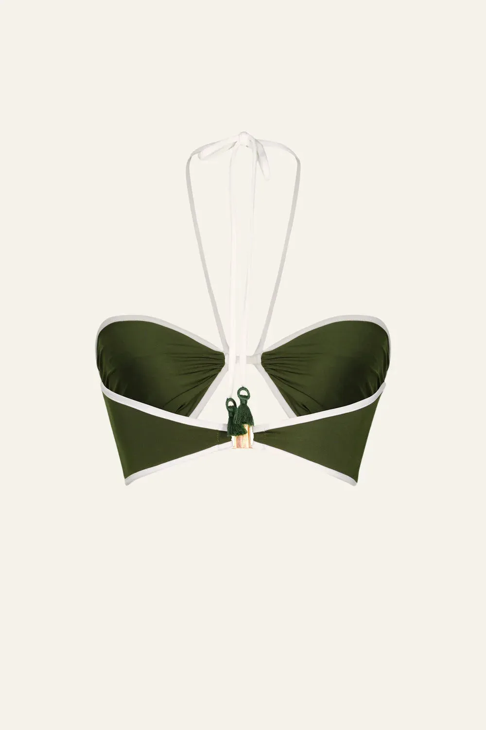Yacumama Bikini Top in Military