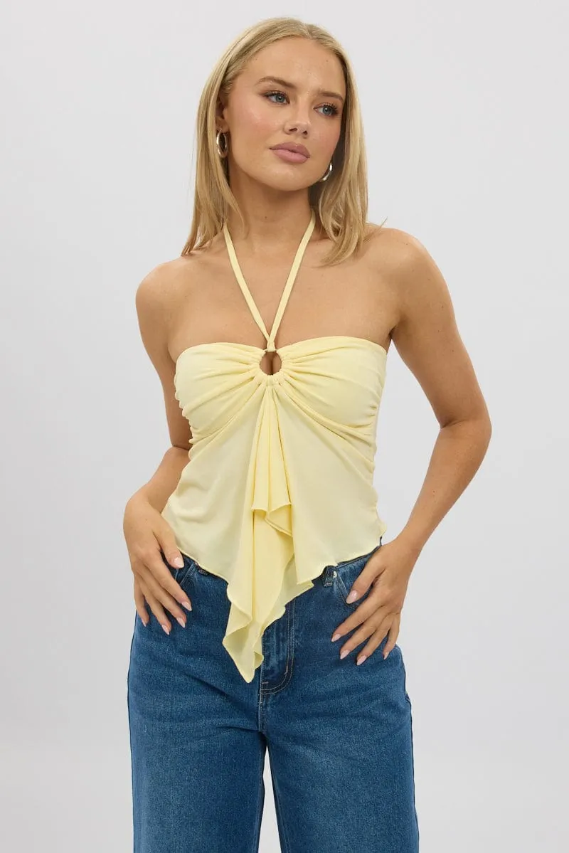 Yellow Halter Top Sleeveless