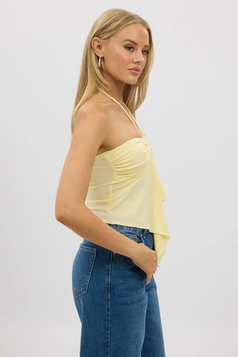 Yellow Halter Top Sleeveless