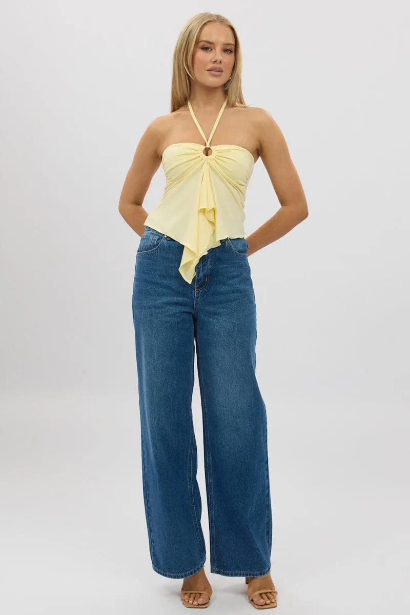 Yellow Halter Top Sleeveless