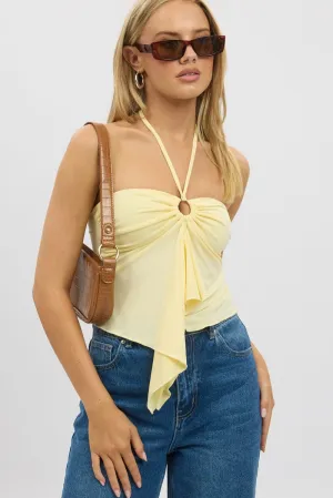 Yellow Halter Top Sleeveless