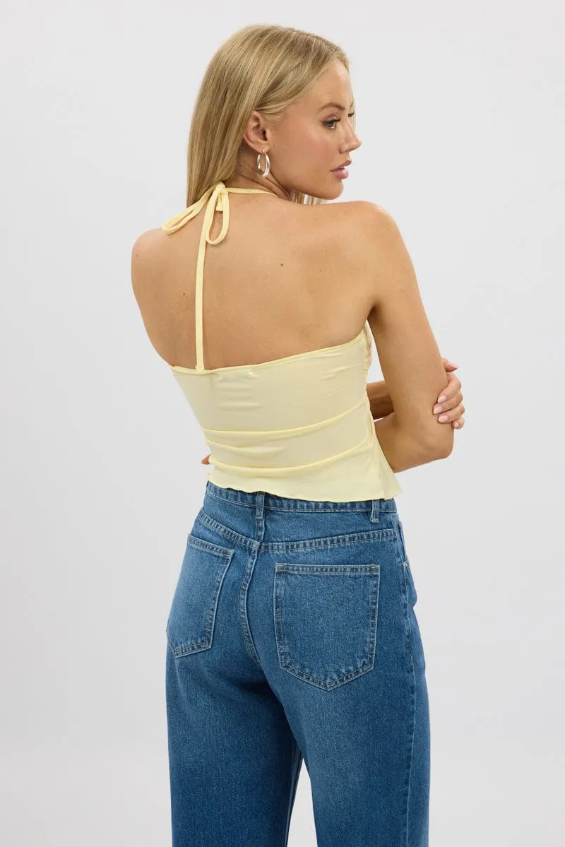 Yellow Halter Top Sleeveless